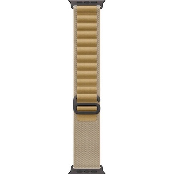 Apple Оригинална текстилна каишка за Apple Watch Ultra, Ultra 2 49мм - Apple Alpine Loop Large (бежов-черен) (myq23zm/a)