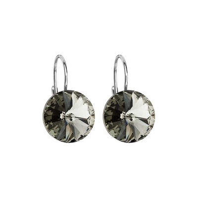 Evolution Group Cz Stříbrné náušnice s krystaly Crystals from Swarovski Back Diamond 31106.3 Back Diamond