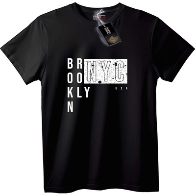 NOONEBRAND Тениска Brooklyn NYC градски стил - 2XL, White