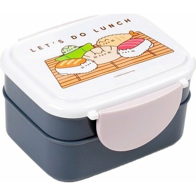 Svačinový box s příborem Bento box Pusheen - Bento Club