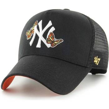 47 brand Памучна шапка с козирка 47 brand MLB New York Yankees в черно с апликация B-ICNDT17CTP-BK (B.ICNDT17CTP.BK)