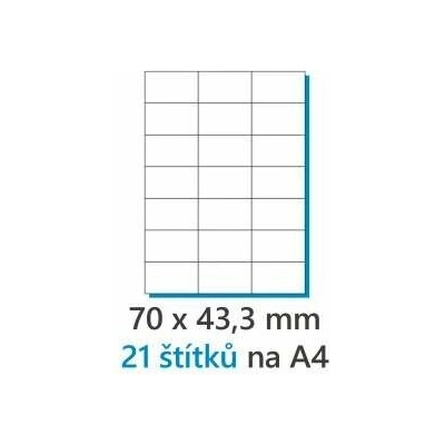 Etikety univerzálne 297x420mm Agipa A3 100 hárkov