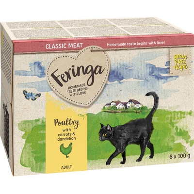 Feringa Classic mäsové menu mištičky hydinové s mrkvou a púpavou 6 x 100 g