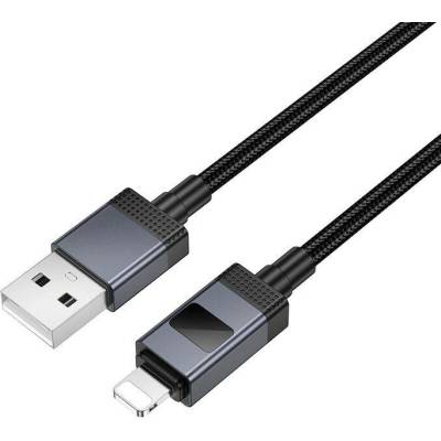 Hoco X118 USB A na Lightning 2,4A s displejem 1m černý