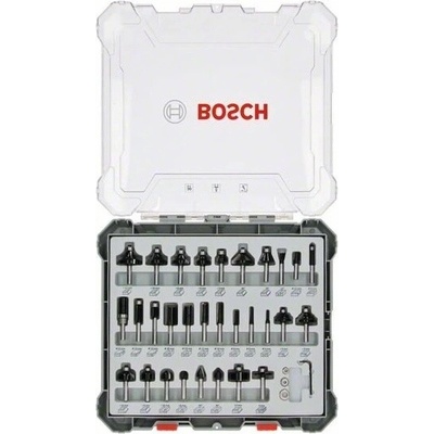 BOSCH Smíšená sada tvarových fréz s vřetenem Ø 8 mm, 30 ks 2607017475