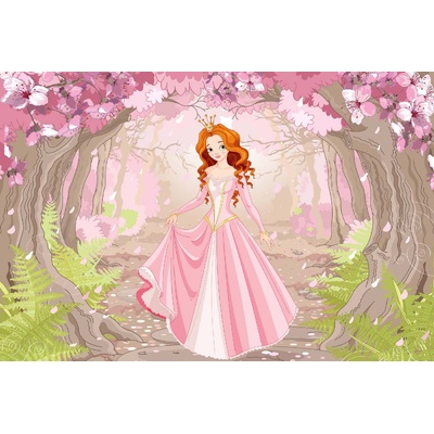 DIMEX ART Флизелинов фототапет принцеса в пролетната гора 375 x 250 см
