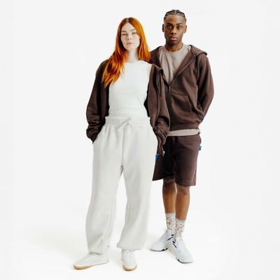 Decathlon mikina na zips unisex hnedá