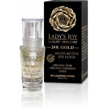 Bulgarian Rose Karlovo Lady's Joy Luxury 24K Gold Multi - Active Eye Elixir - Eликсир за около очи