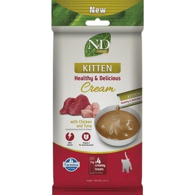 Farmina Pet Foods N&D PRIME Cat Cream pamlsek Chicken & Tuna Kitten 60 g