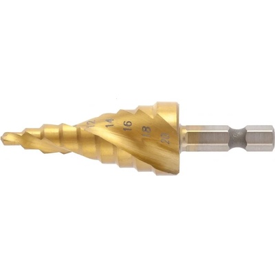 MTX Свредло за метал стъпаловидно 4 - 20 мм, hss, спирален профил, шестостенна опашка /