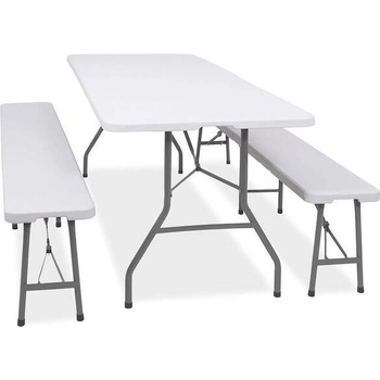 SPRINGOS GF0099 Skladací stôl 180x74x74 cm s lavicami