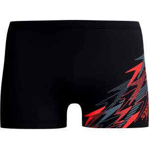 Speedo Мъжки бански слипове Speedo Medley Logo Aquashort Swim brief - Anthracite / High Risk Red - размер 7 (DE) (050-1140-2216)