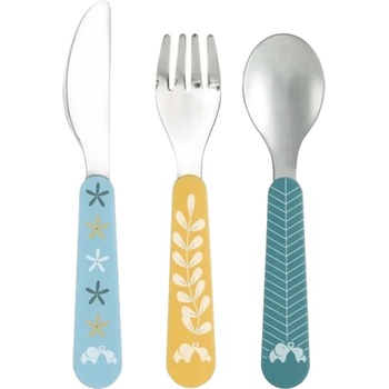 Bebeconfort Kомплект метални прибори за хранене Bebe Confort - Слончета, 3 части, асортимент (3105209910)