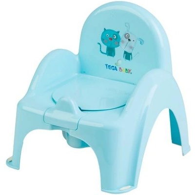 Tega Baby Nočník kresielko s melódiou Pes a Mačka modrý