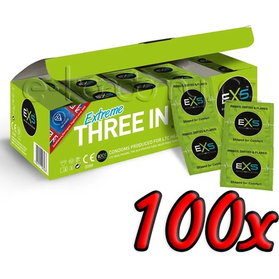 EXS Condoms Extreme 3in1 100 pack