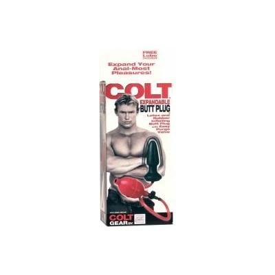 COLT Gear Expandable Inflatable Plug 10cm Latex Adjustable Size Black