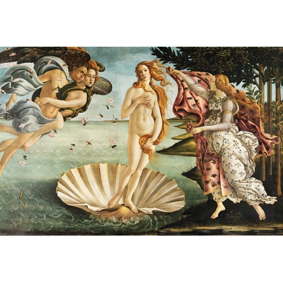 Plakát, Obraz - Zrození Venuše, Sandro Botticelli, 91.5 × 61 cm – Zboží Dáma