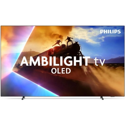 Телевизор Philips 55OLED770/12, 55" UHD 4K OLED 120Hz Ultra-low lag, 3840x2160, DVB-T/T2/C/S/S2, Ambilight 3, HDR10+, Titan OS, Dolby Vision, Atmos, DTS: X, P5 Perfect Picture /Al, BT 5.2, 4*HDMI, (55OLED770/12)