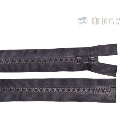 Zips kostený deliteľný tmavosivý, dĺžka 85 cm