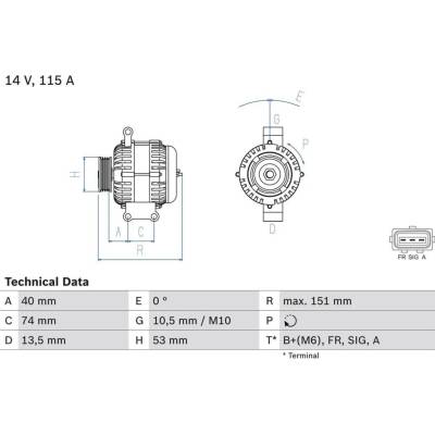 Generátor BOSCH 0 986 049 460