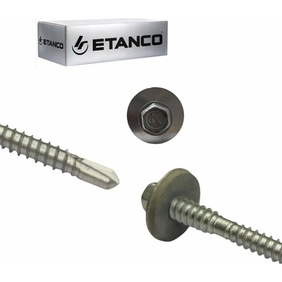 ETANCO GTR 6 SP Ø5,5 / 6,3 mm šroub pro upevnění sendvičových panelů s podložkou A19 125 mm - 100 ks Pozinkovaná – Hledejceny.cz