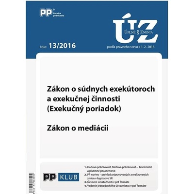 Úplne znenia zákonov 13-2016