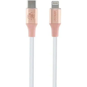 Guess Кабел Guess Ebossed Logo, USB-C към Lightning, 1.5m, розов (3666339171445)