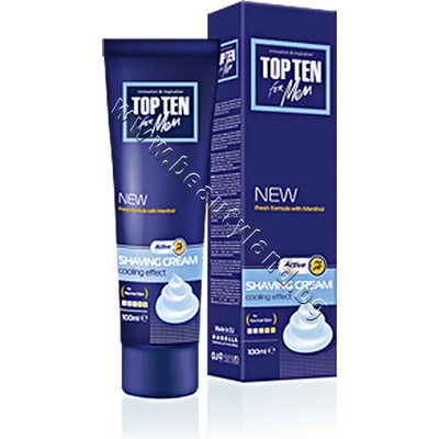 Top Ten for Men Крем Top Ten for Men Active Shaving Cream Cooling Effect, p/n TT-160051 - Крем за бръснене за нормална кожа (TT-160051)