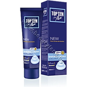 Top Ten for Men Крем Top Ten for Men Active Shaving Cream Cooling Effect, p/n TT-160051 - Крем за бръснене за нормална кожа (TT-160051)