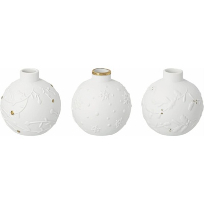 räder Porcelánová vánoční váza Bulb – set 3 ks