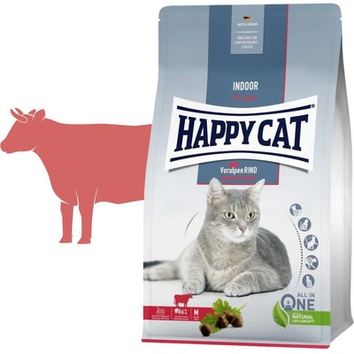 Happy Cat Adult Indoor Voralpen Rind Hovězí 4 kg