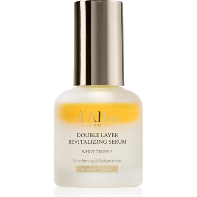 d'Alba White Truffle Double Layer Revitalizing Serum ревитализиращ серум за лице за освежаване и хидратация 30ml