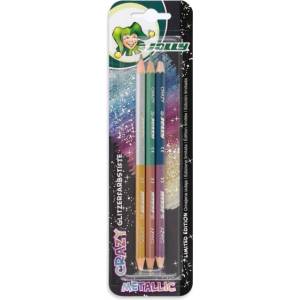 Jolly Superstick Crazy Metallic 3 бр. /6 цвята комплект металически цветни моливи с двойни краища 3000-0515 (3000-0515)
