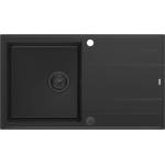 Quadron Вградена мивка Quadron Unique Evan 111 от композит, въглеродно черно, 86x50 см (HCQE8650U7_BLM_P2O) Мивка за вграждане