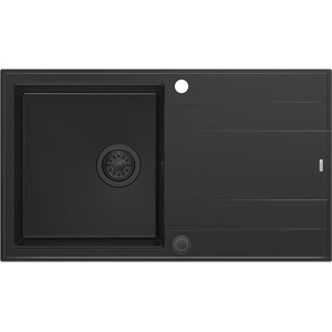 Quadron Вградена мивка Quadron Unique Evan 111 от композит, въглеродно черно, 86x50 см (HCQE8650U7_BLM_P2O) Мивка за вграждане