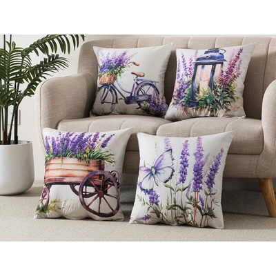 Xpose LAVENDER digitálna tlač 43 x 43 cm 4 ks Bavlna