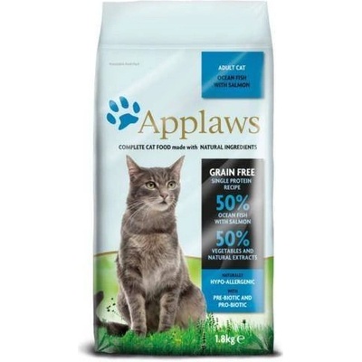 APPLAWS Cat Dry Adult Ocean Fish & Salmon 3 x 1,8 kg