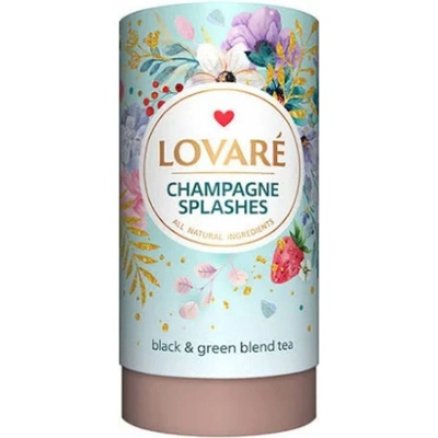 LOVARE Champagne Splashes Zmes čierneho a zeleného čaju 80 g