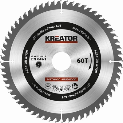 Kreator KRT020417 na drevo 190mm, 60T KRT020417