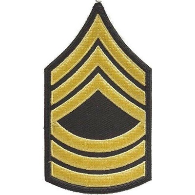 Nášivka: Hodnost US ARMY rukávová Master Sergeant černá | žlutá