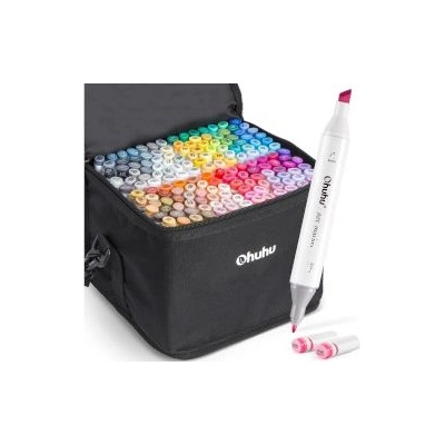 Ohuhu Арт маркери двувърхи Oahu 160 броя & 1 Blender