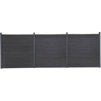 vidaXL Sada plotových dílců šedá 526 x 186 cm WPC