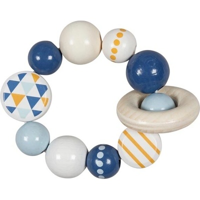 Heimess drevený krúžok trendy modrý