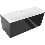 Mexen Mia 150x75 cm left black/white/gun metal (52691507575L-95)