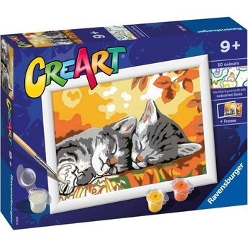 Ravensburger Malování podle čísel Podzimní koťata 18 x 13 cm