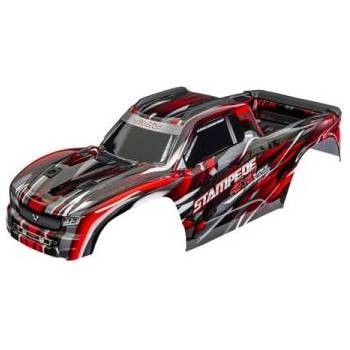 Traxxas Каросерия Traxxas Stampede 4X4 VXL червена (без скоби)