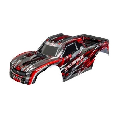 Traxxas Каросерия Traxxas Stampede 4X4 VXL червена (без скоби)