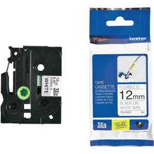 Brother ЛЕНТА ЗА ЕТИКЕТНИ ПРИНТЕРИ BROTHER ТИП TZE FLEXI - 12 mm BLACK ON WHITE FLEXIBLE ID - PNTZEFX231 (ZEFX231)