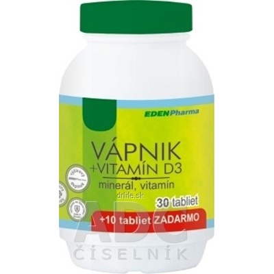 EdenPharma Vapník + Vitamín D3 40 tabliet