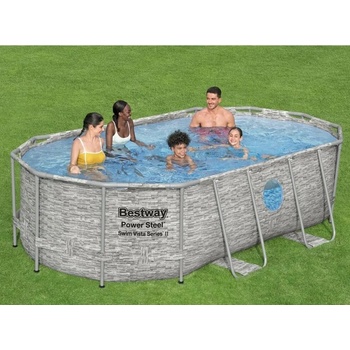 Bestway Power Steel Stacked Stone Swim Vista 4,27 x 2,5 x 1 m 56714